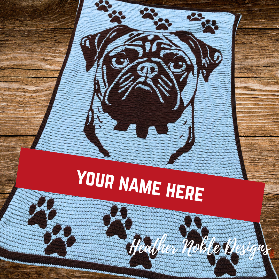Pug – Mosaic Crochet Blanket Pattern (PDF Pattern)