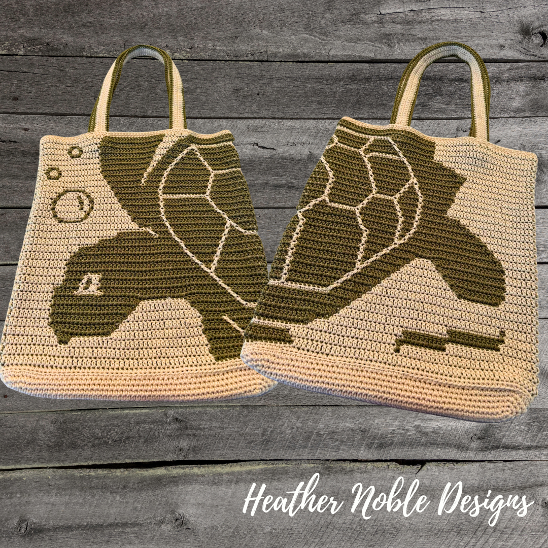 Sea Turtle Tote - Mosaic Crochet Pattern (PDF Pattern)