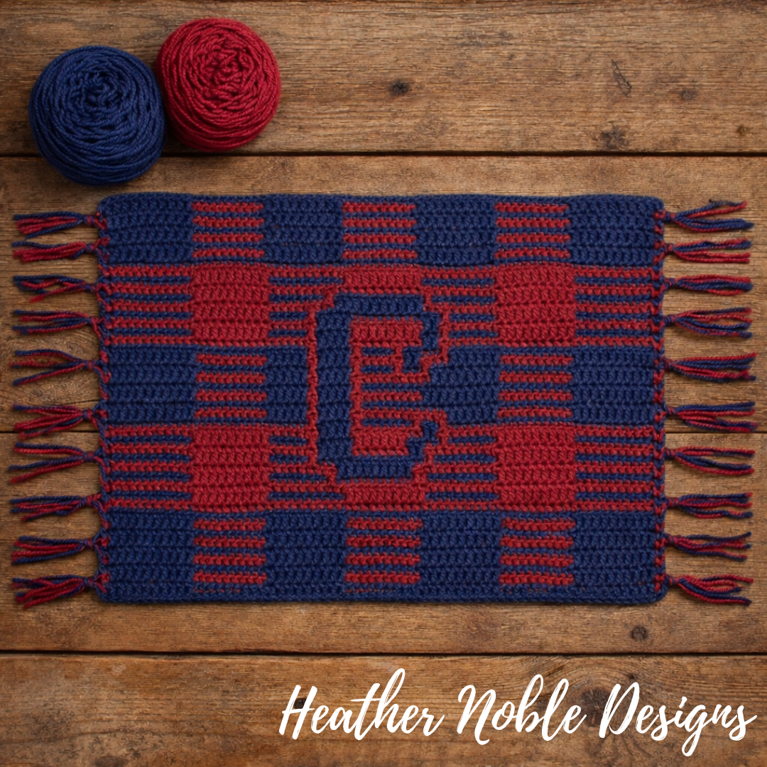 Monogram "C" Placemat - Mosaic Crochet Pattern (PDF Pattern)