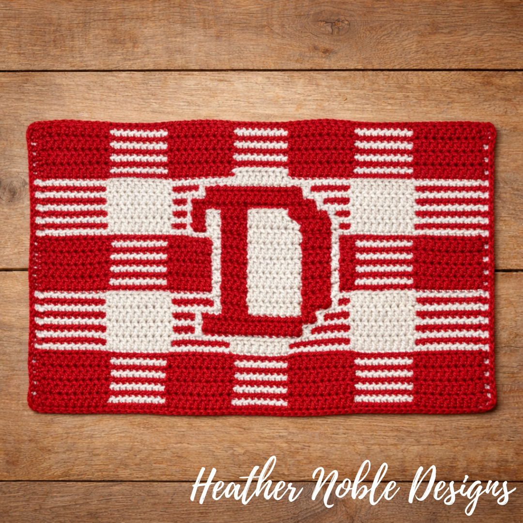 Monogram "D" Placemat - Mosaic Crochet Pattern (PDF Pattern)