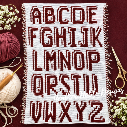 3D Block Letters – Mosaic Crochet Alphabet Pattern  (PDF Pattern)