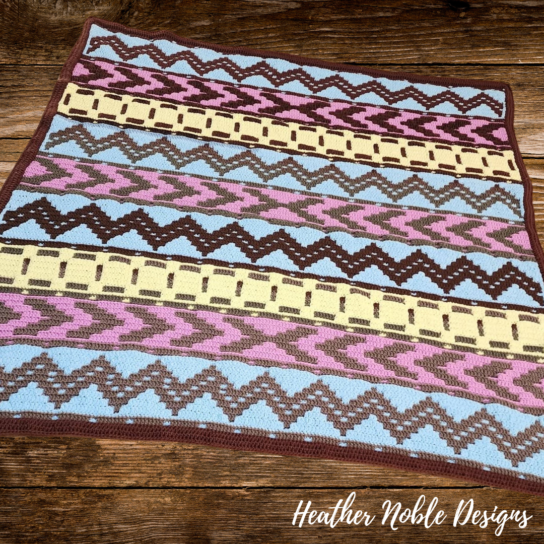 Safari Vibes - Mosaic Crochet Blanket Pattern (PDF Pattern)