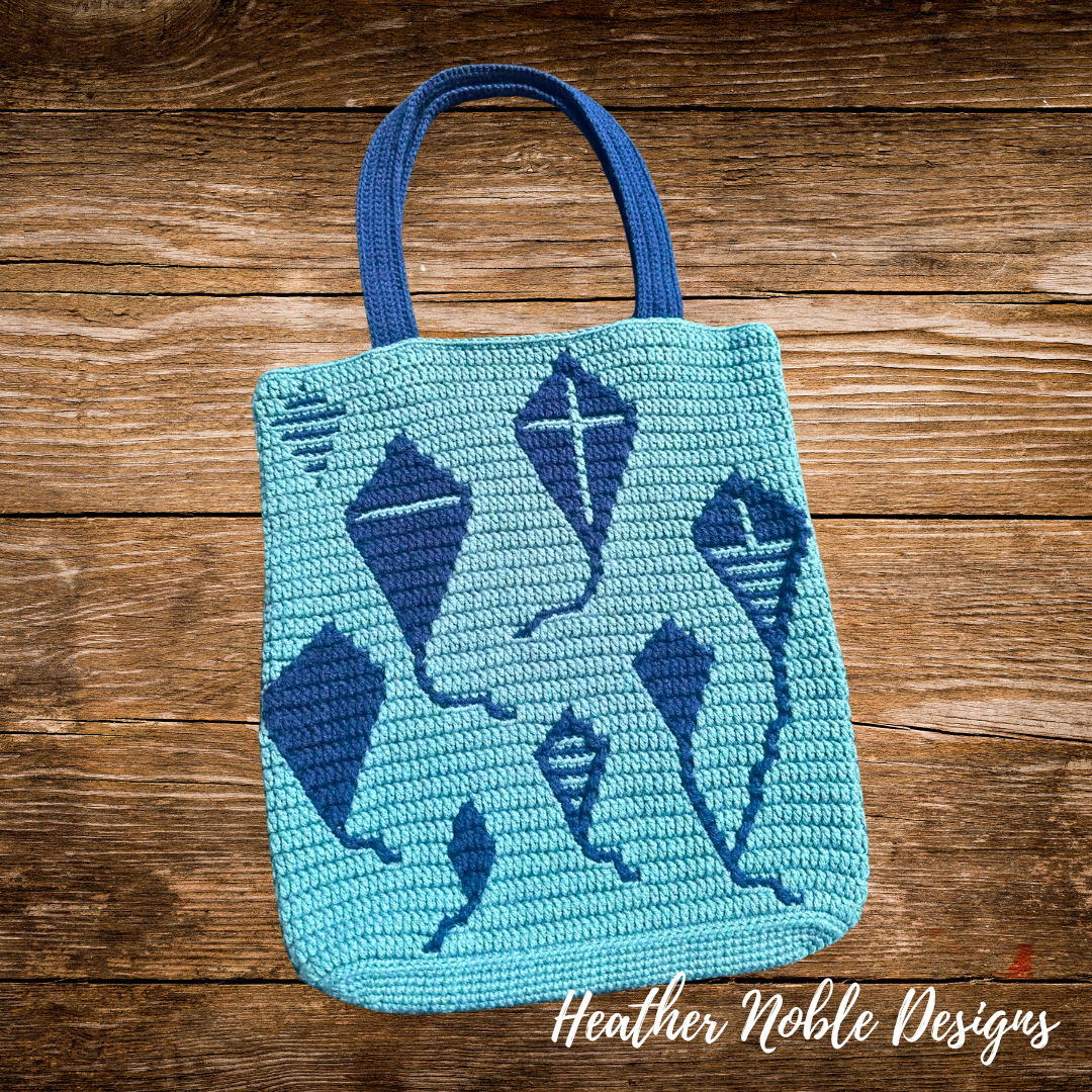 Kites in Flight - Mosaic Crochet Tote Pattern (PDF Pattern)