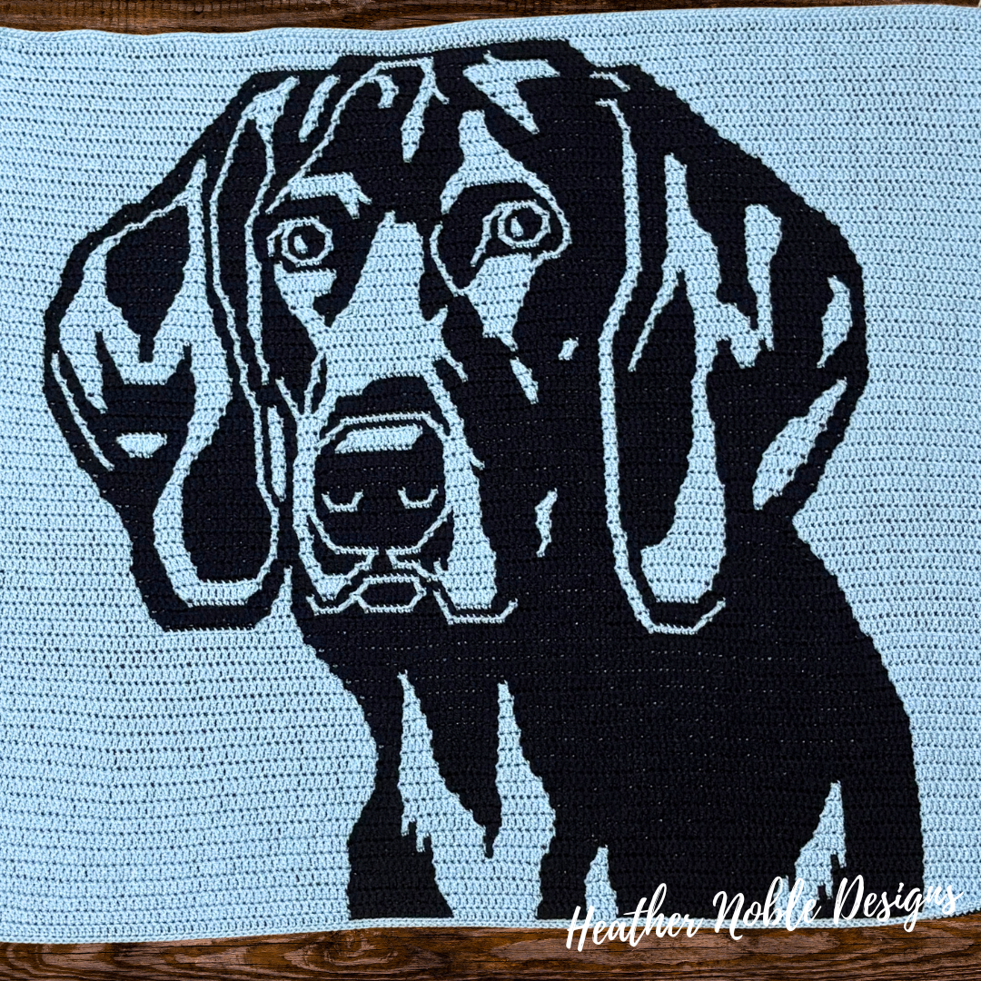 German Shorthaired Pointer – Mosaic Crochet Blanket Pattern (PDF Pattern)