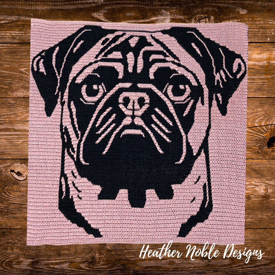 Pug – Mosaic Crochet Blanket Pattern (PDF Pattern)