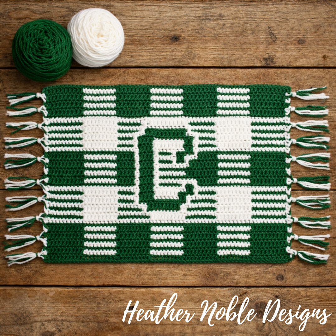 Monogram "C" Placemat - Mosaic Crochet Pattern (PDF Pattern)