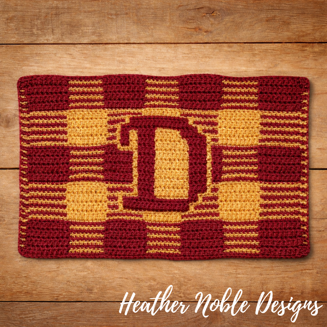 Monogram "D" Placemat - Mosaic Crochet Pattern (PDF Pattern)