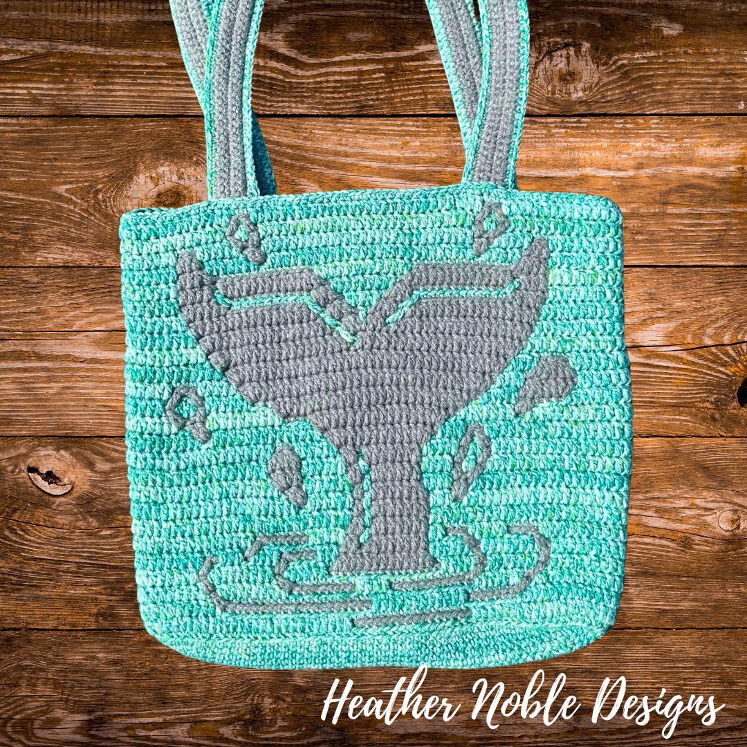 Whale Tail Tote - Mosaic Crochet Pattern (PDF Pattern)