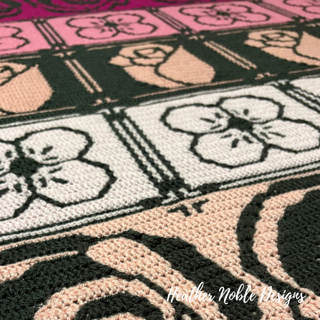 Flower Power – Mosaic Crochet Blanket Pattern (PDF Pattern)