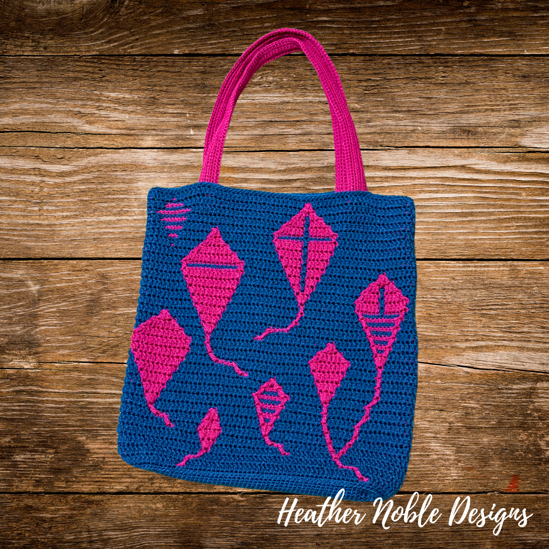 Kites in Flight - Mosaic Crochet Tote Pattern (PDF Pattern)