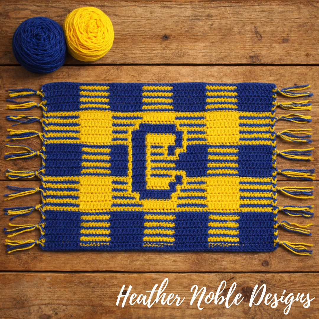 Monogram "C" Placemat - Mosaic Crochet Pattern (PDF Pattern)