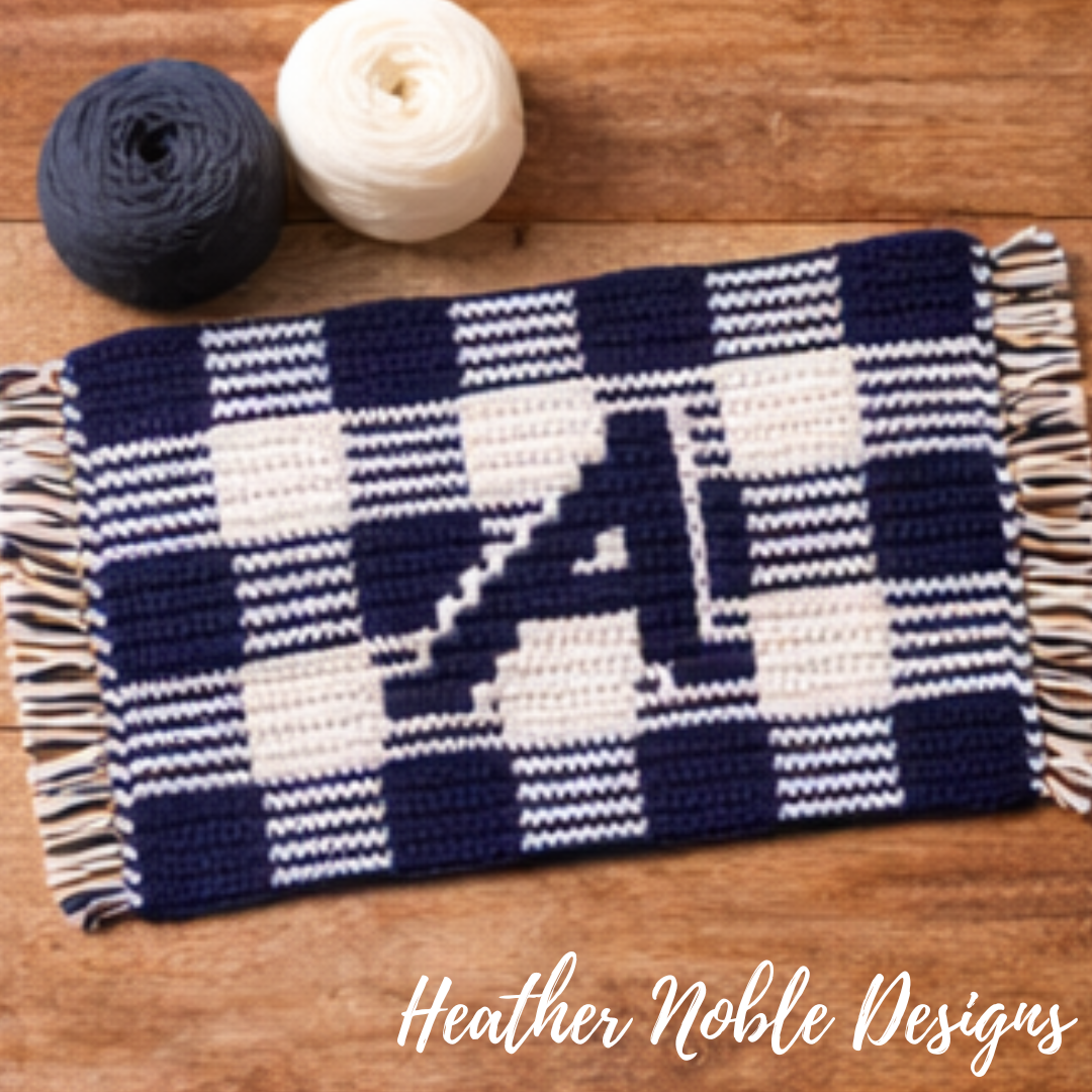 Monogram "A" Placemat - Mosaic Crochet Pattern (PDF Pattern)
