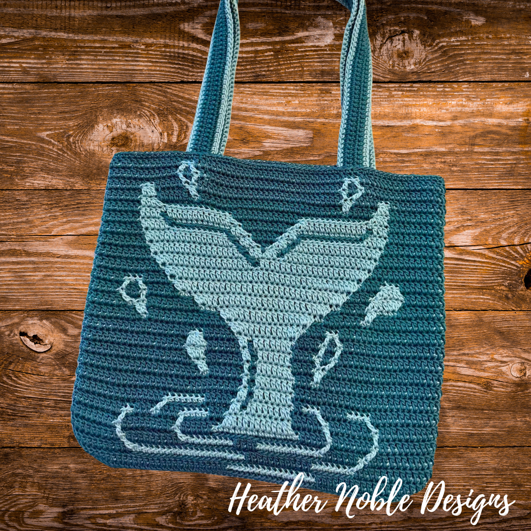 Whale Tail Tote - Mosaic Crochet Pattern (PDF Pattern)