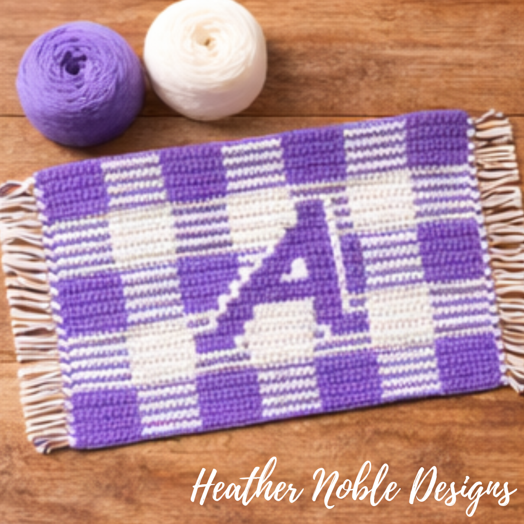 Monogram "A" Placemat - Mosaic Crochet Pattern (PDF Pattern)