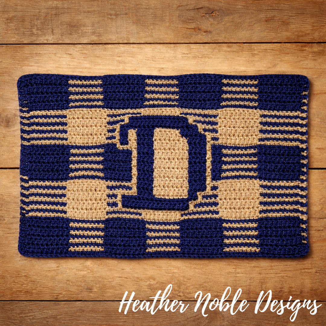 Monogram "D" Placemat - Mosaic Crochet Pattern (PDF Pattern)