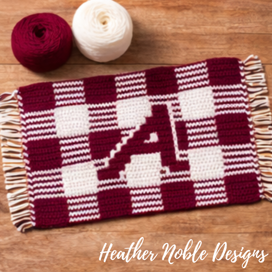 Monogram "A" Placemat - Mosaic Crochet Pattern (PDF Pattern)