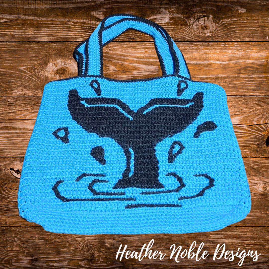 Whale Tail Tote - Mosaic Crochet Pattern (PDF Pattern)