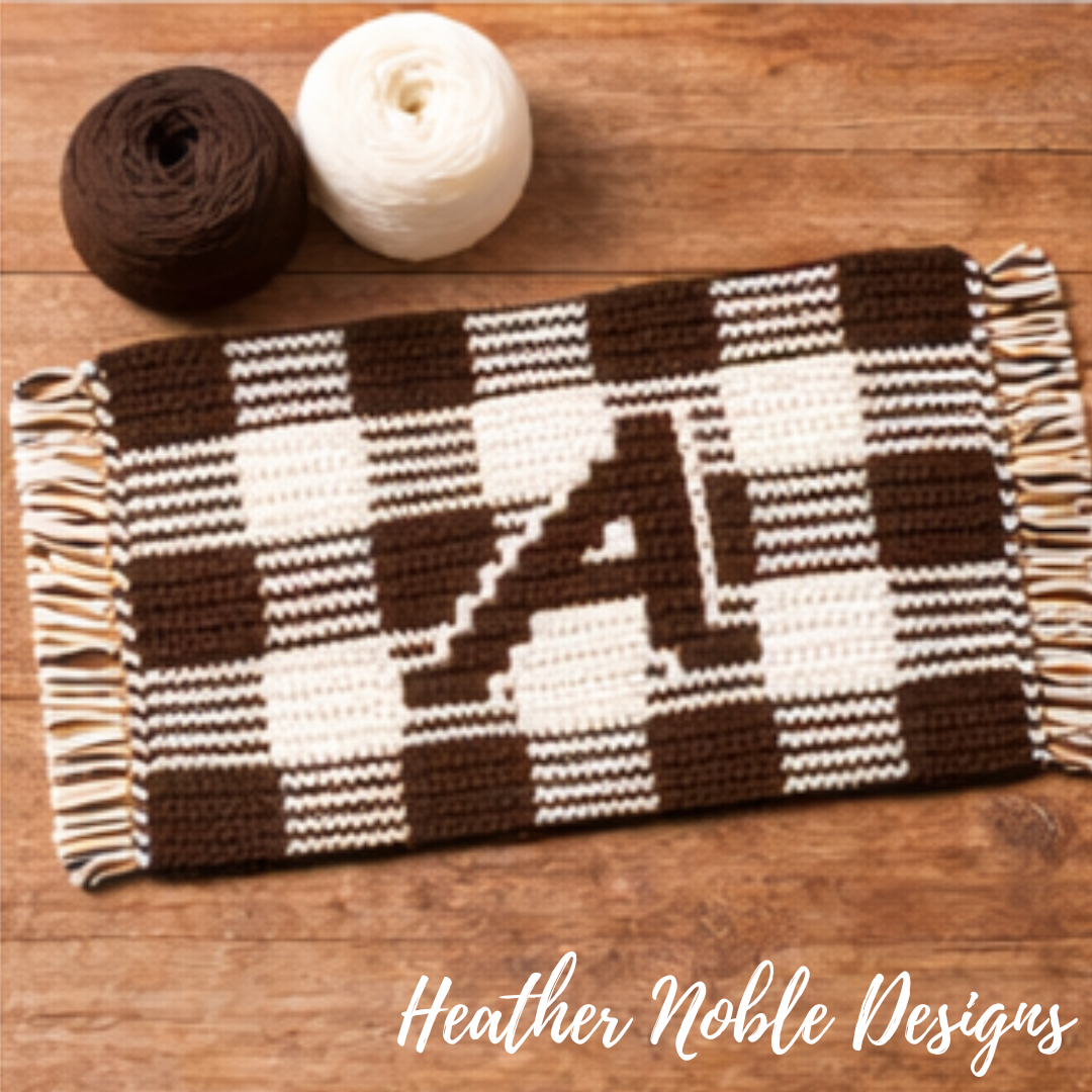 Monogram "A" Placemat - Mosaic Crochet Pattern (PDF Pattern)