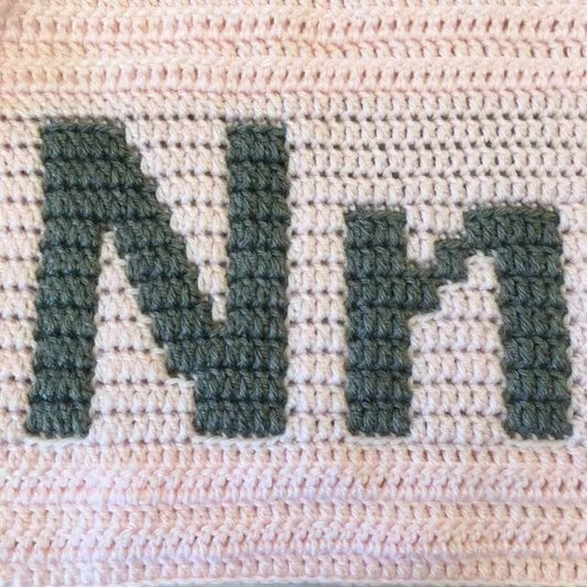 Mosaic Crochet Alphabet-Large Block Font