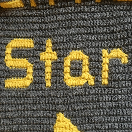 Mosaic Crochet Alphabet-Small Block Font pattern