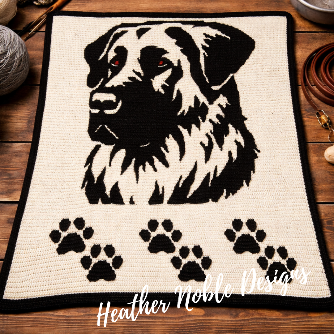 Anatolian Shepherd - Mosaic Crochet Blanket Pattern (PDF Pattern)