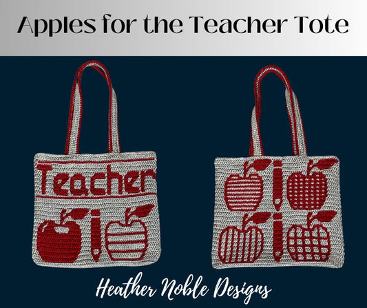 Apples for the Teacher Tote Crochet Bag