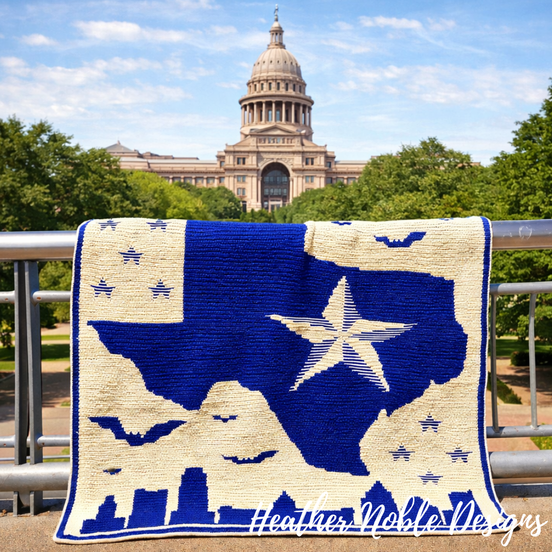 Austin Texas Blanket - Mosaic Crochet Pattern (PDF Pattern)