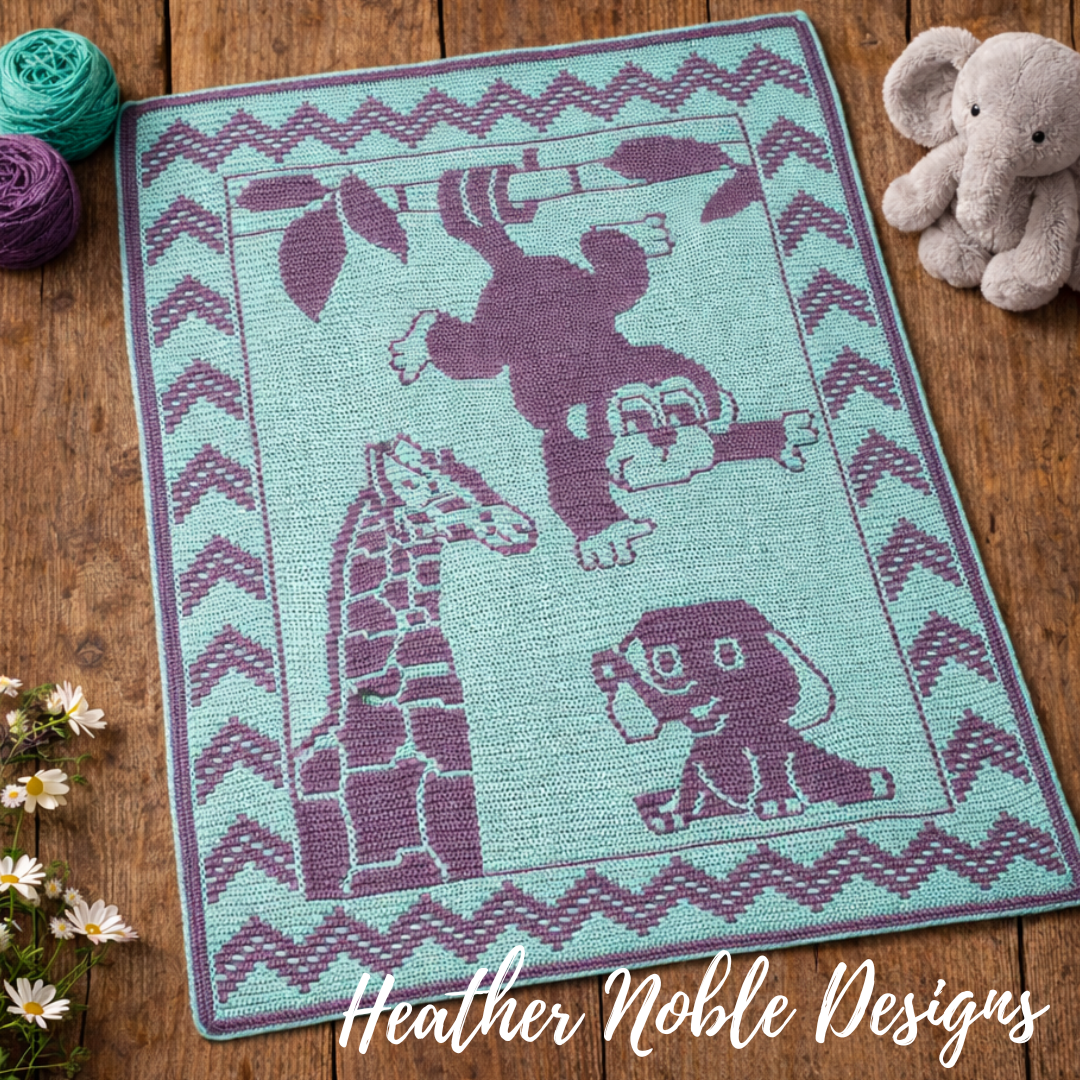 Baby Safari - Mosaic Crochet Blanket Pattern (PDF Pattern)