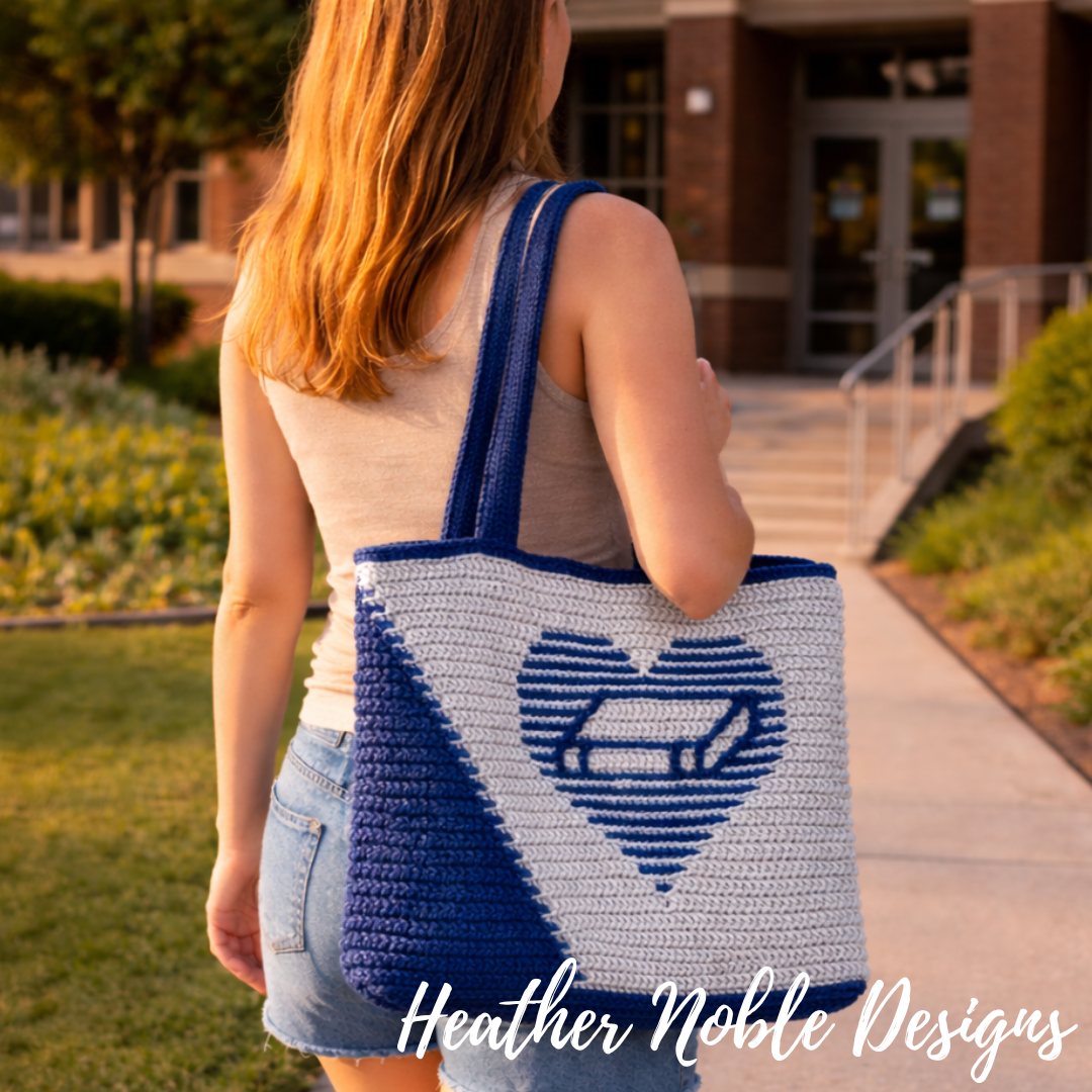 Book Love Tote, Mosaic Crochet Pattern (PDF Pattern)