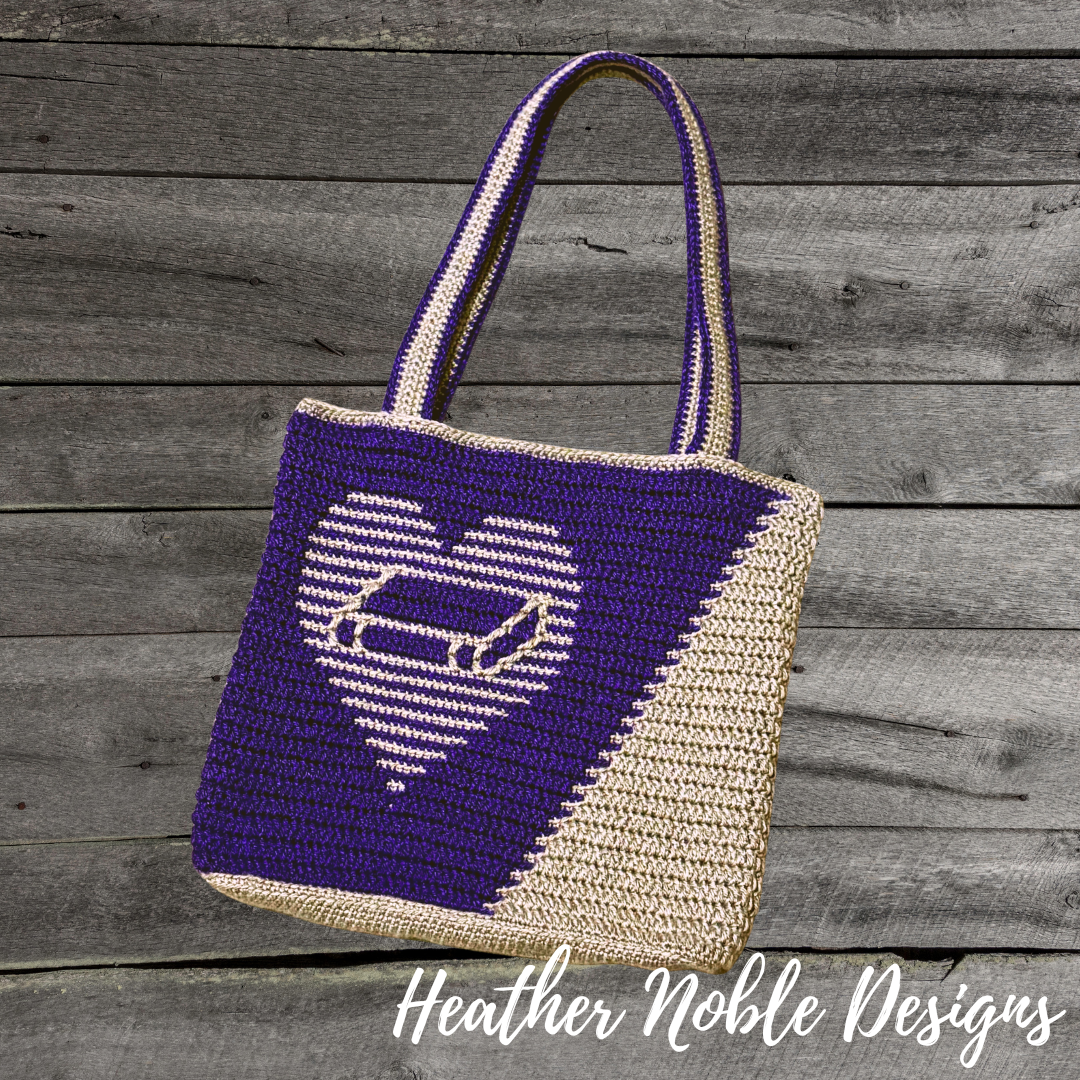 Book Love Tote, Mosaic Crochet Pattern (PDF Pattern)