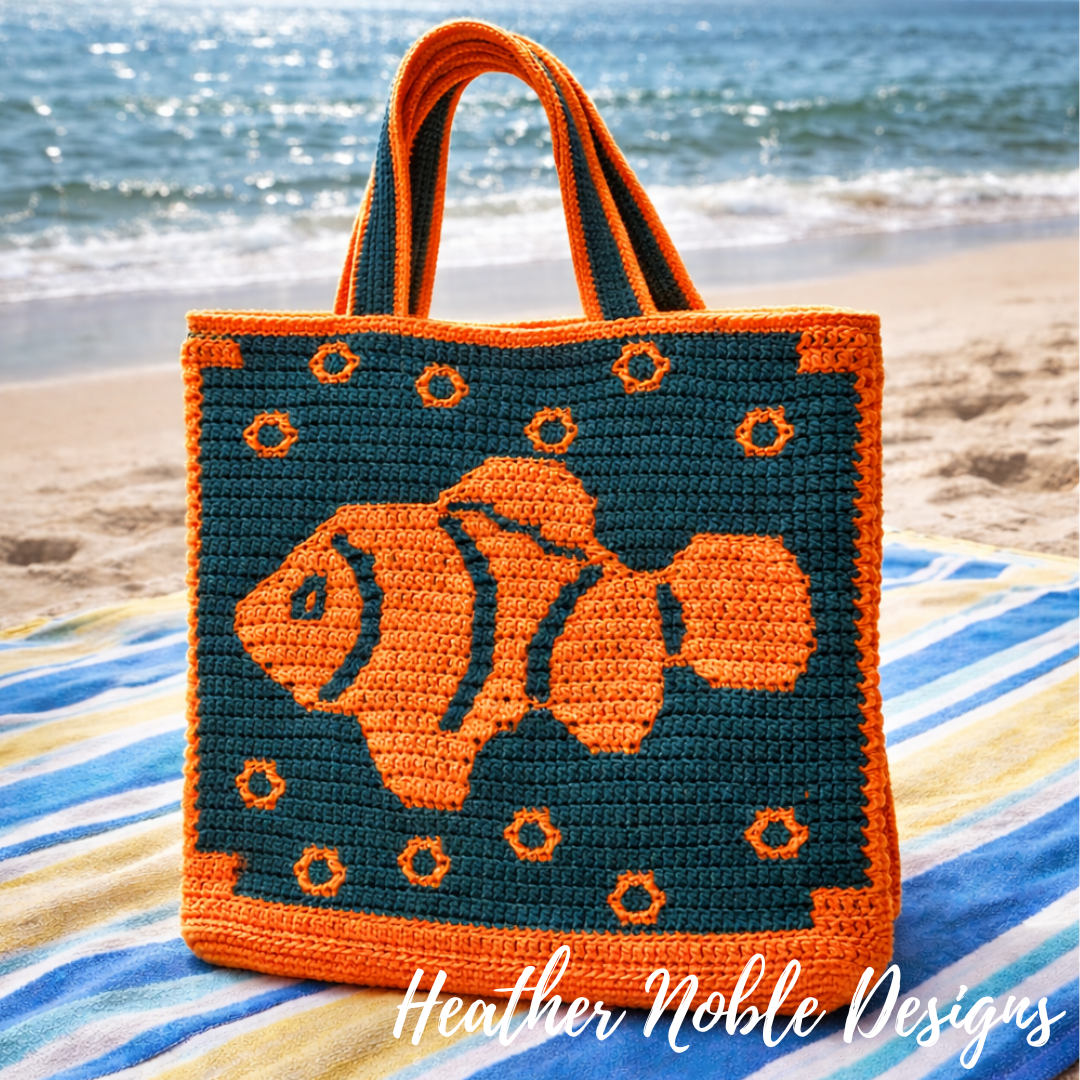 Clownfish Tote - Mosaic Crochet Pattern (PDF Pattern)