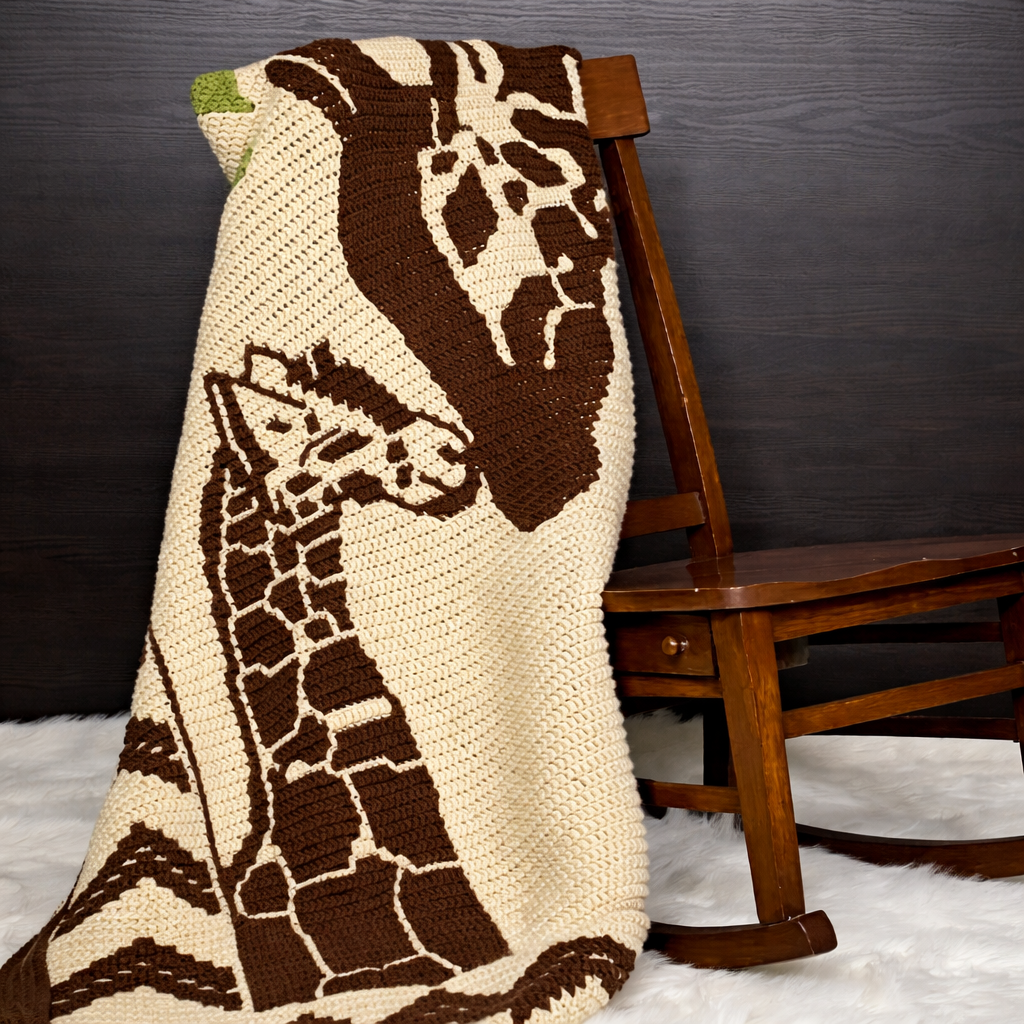 Giraffes - Mosaic Crochet Blanket Pattern (PDF Pattern)