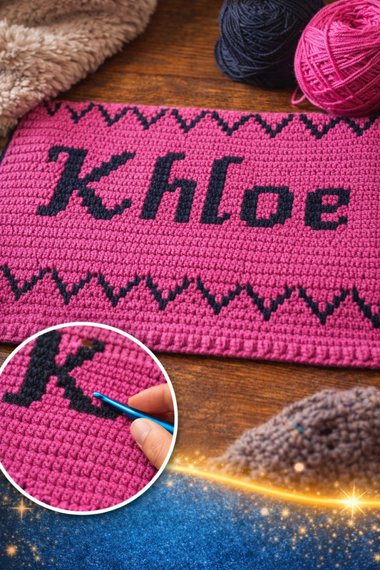 D’Nealian Font Letters – Mosaic Crochet Alphabet Pattern (PDF Pattern)