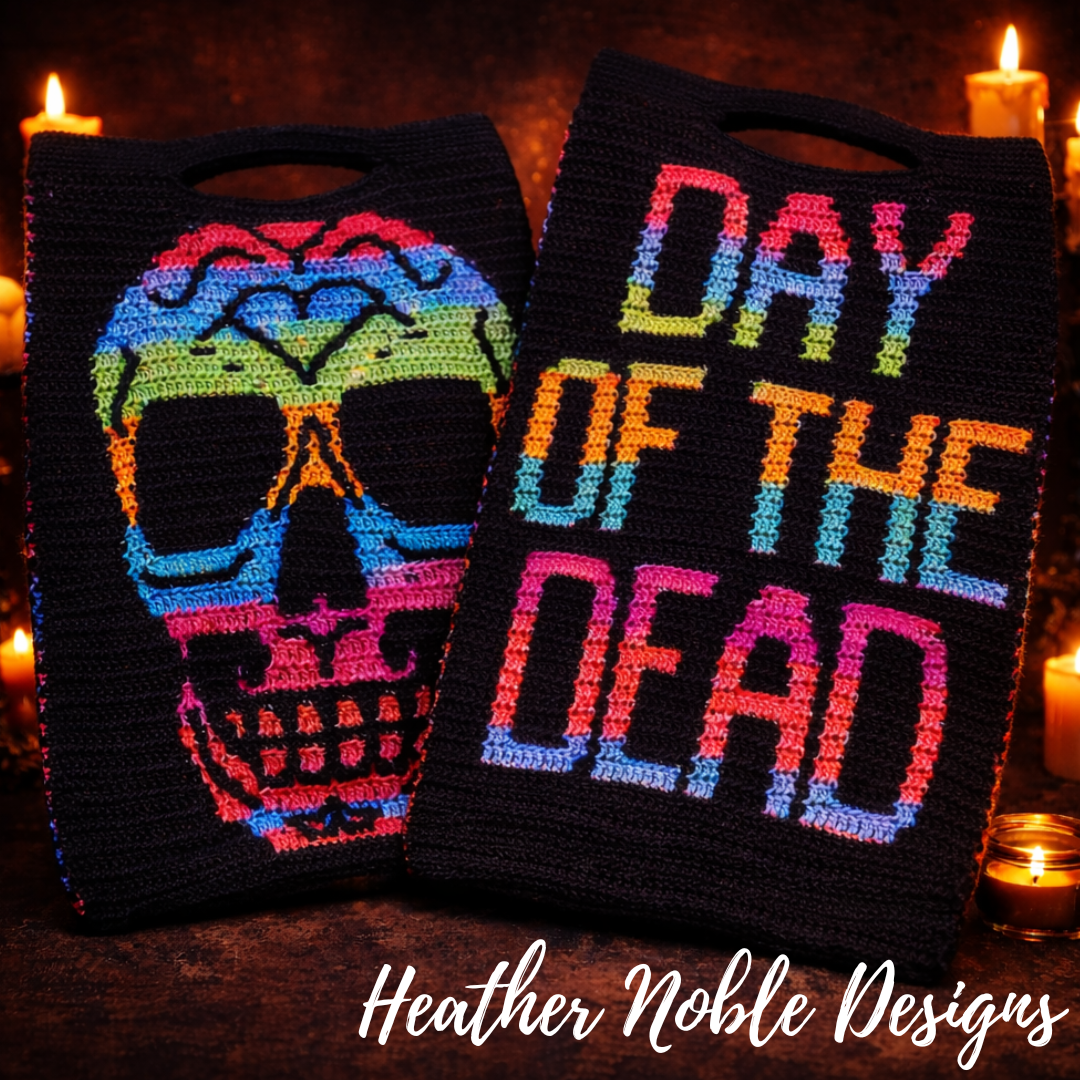 Day of the Dead - Mosaic Crochet Bag Pattern, Sugar Skull (PDF Pattern)