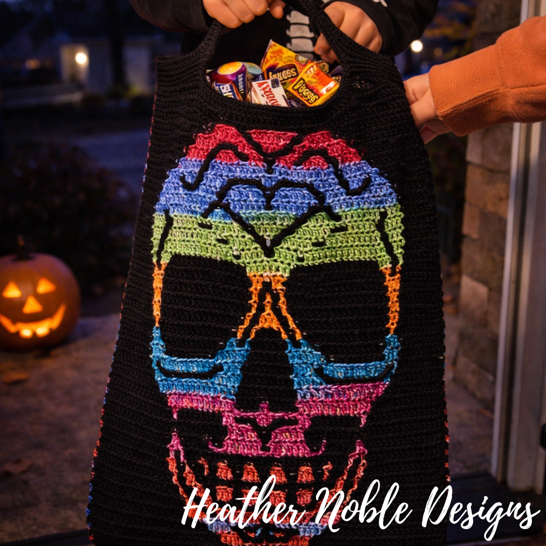 Day of the Dead - Mosaic Crochet Bag Pattern, Sugar Skull (PDF Pattern)