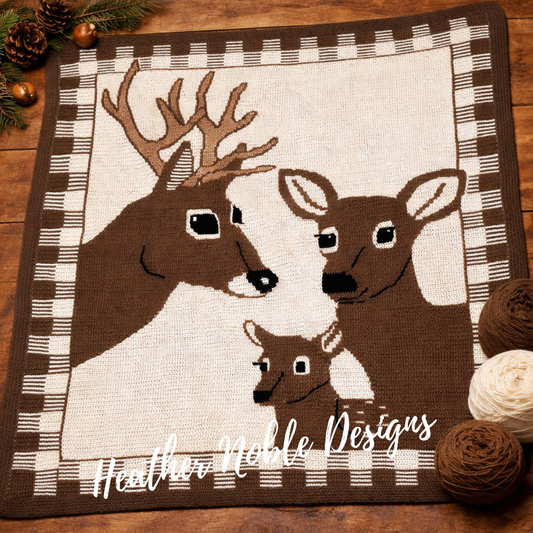 Deer - Mosaic & Tapestry Crochet Blanket Pattern (PDF Pattern)