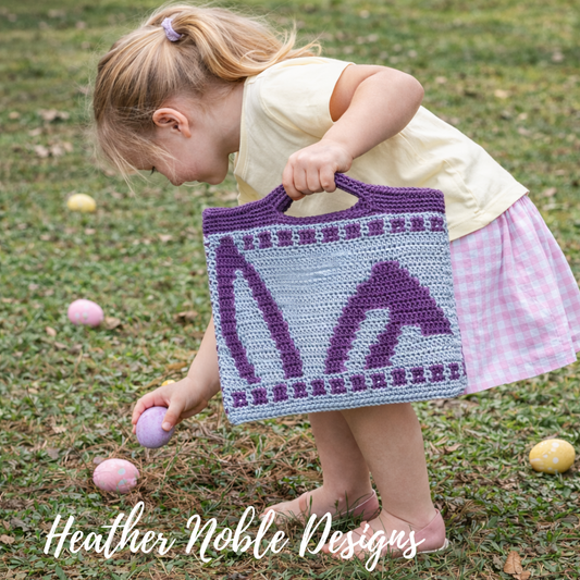 Easter Bunny Bag, Mosaic Crochet Pattern (PDF Pattern)