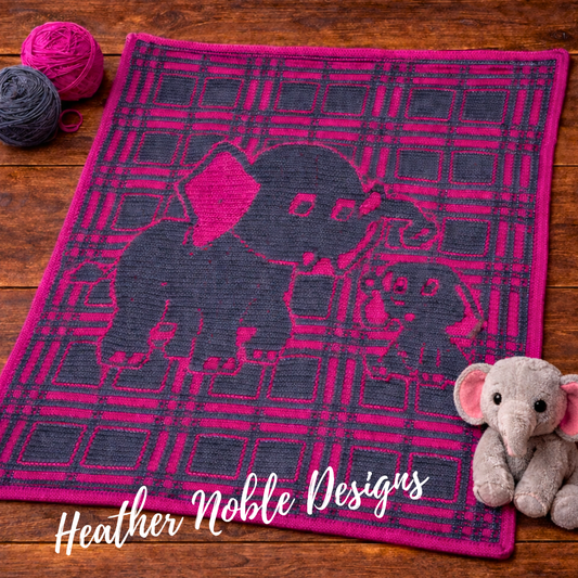 Elephants - Mosaic Crochet Blanket Pattern - Level 1-Easy (PDF Pattern)