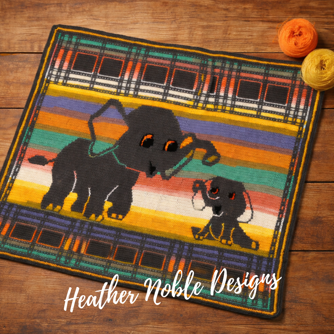 Elephants - Mosaic & Tapestry Crochet Blanket Pattern (PDF Pattern)