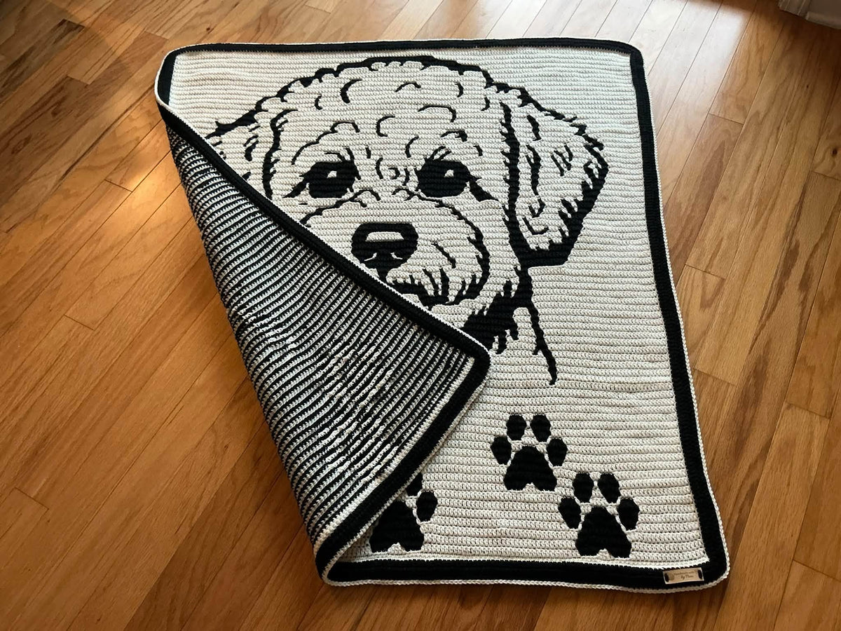 Bichon Frise – Mosaic Crochet Blanket Pattern (PDF Pattern)