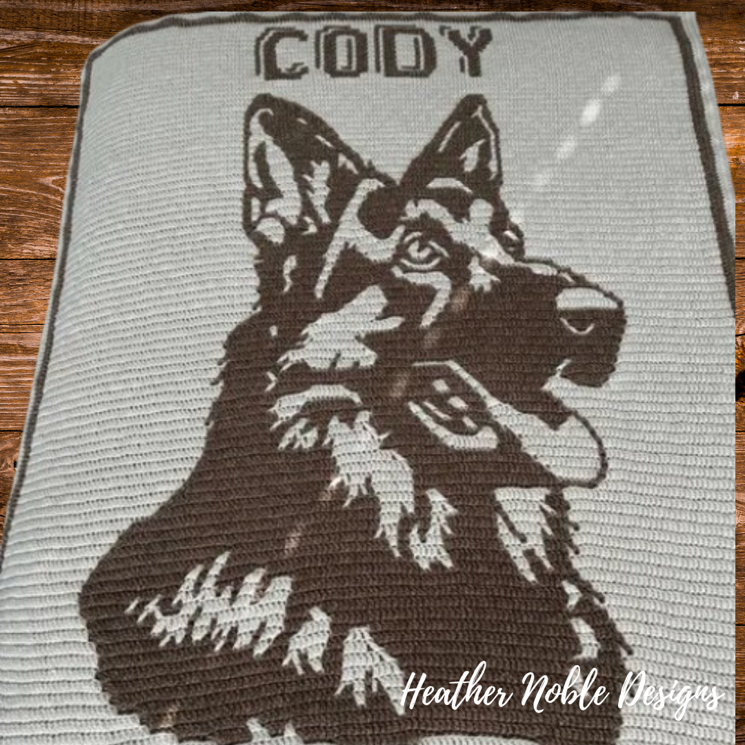 German Shepherd - Mosaic Crochet Blanket Pattern (PDF Pattern)