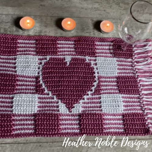 Gingham Heart Placemat