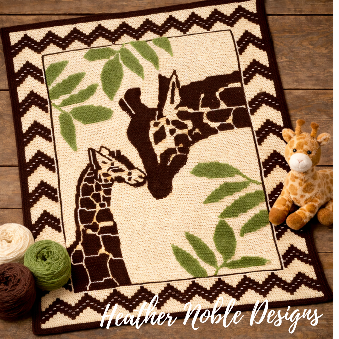 Giraffes - Mosaic & Tapestry Crochet Blanket Pattern (PDF Pattern)