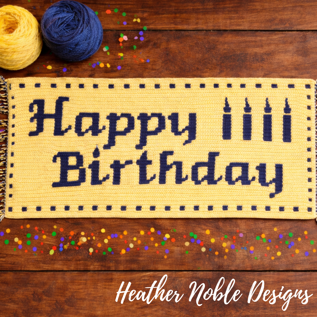 Happy Birthday Table Runner (charts only)