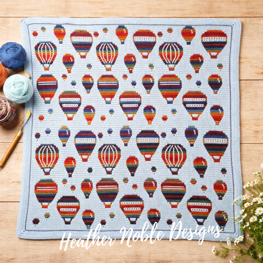 Hot Air Balloon - Mosaic Crochet Blanket Pattern (PDF Pattern)