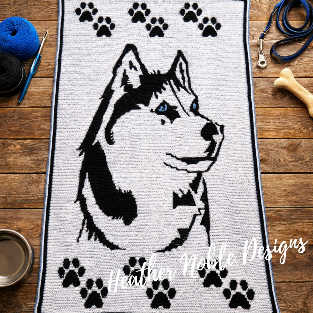 Husky - Mosaic Crochet Blanket Pattern (PDF Pattern)