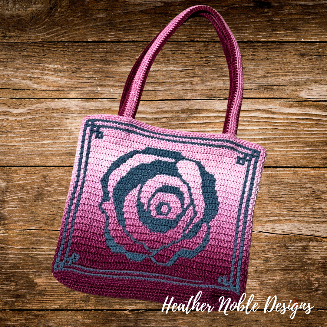 Rose Tote - Mosaic Crochet Pattern (PDF Pattern)