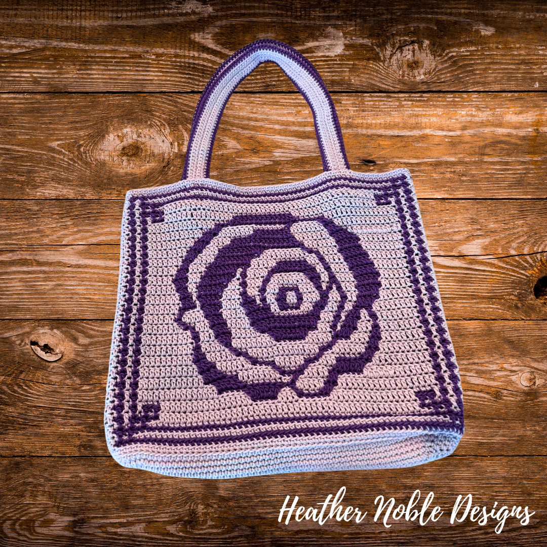 Rose Tote - Mosaic Crochet Pattern (PDF Pattern)