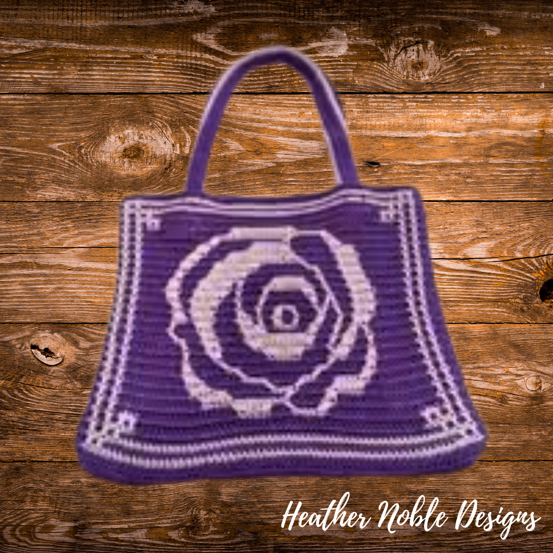 Rose Tote - Mosaic Crochet Pattern (PDF Pattern)