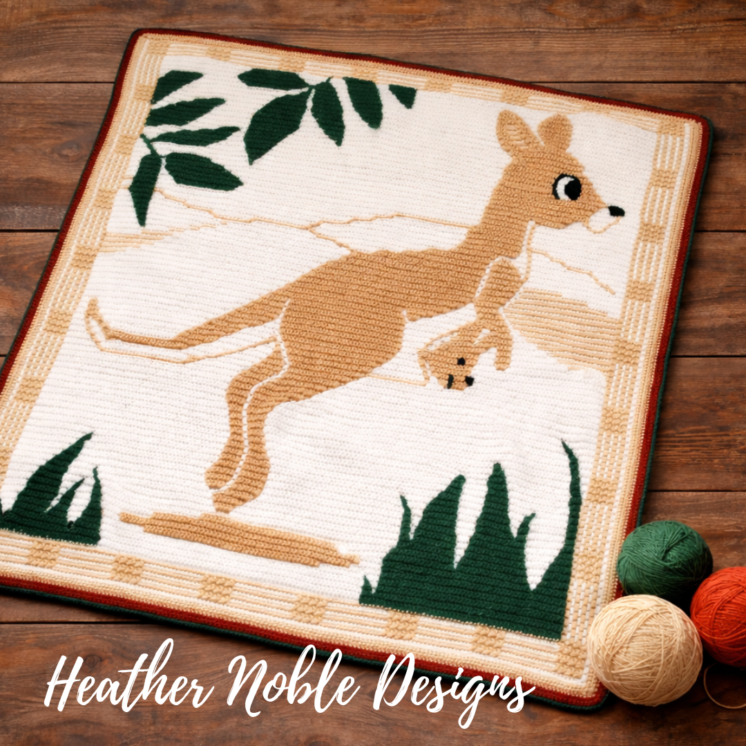 Kangaroo - Mosaic & Tapestry Crochet Blanket Pattern (PDF Pattern)